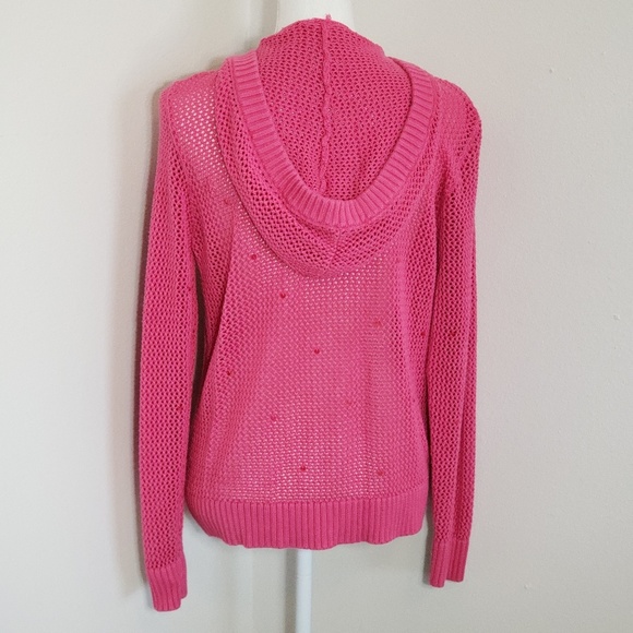 Quacker Factory Pink Summer Zip-up Cardigan - Picture 5 of 6